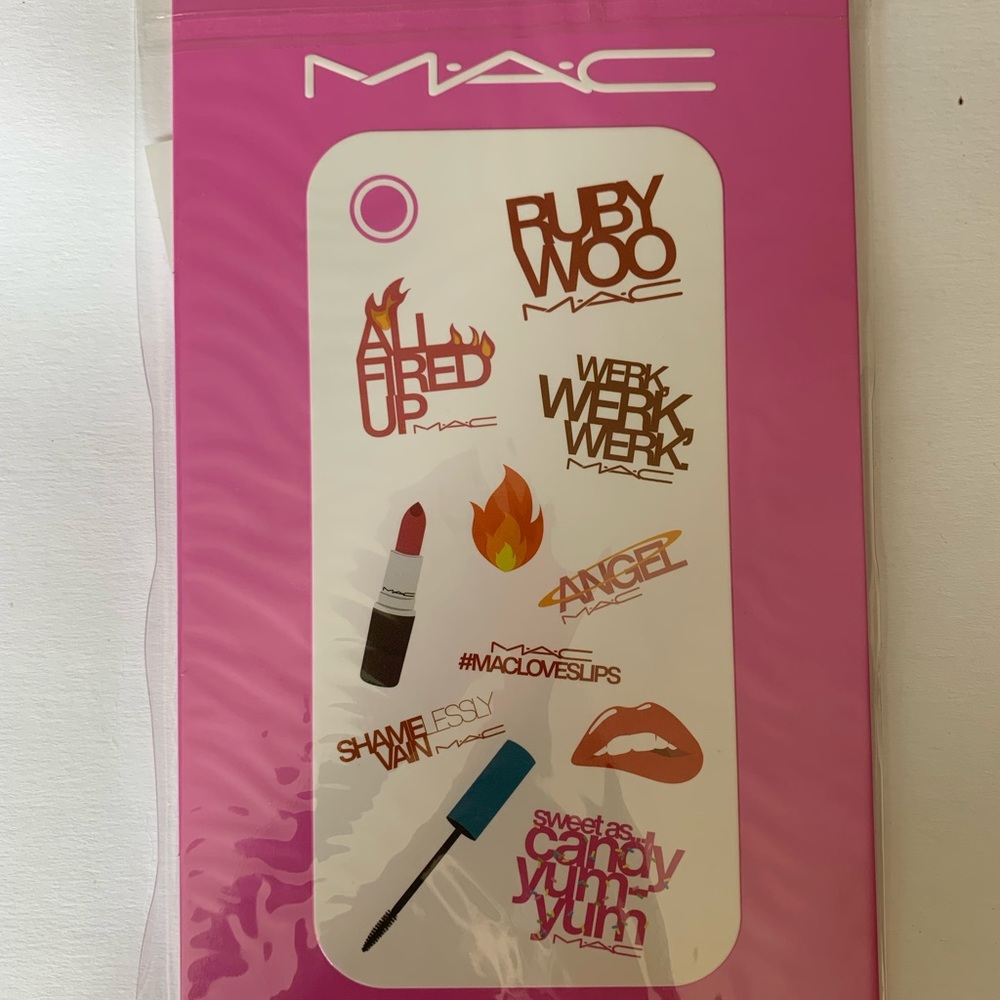 2/$20 Mac Cosmetics MacLOVESLips Phone Stickers. 10 Pack